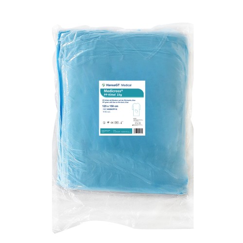 10 x HansaGT Medical PP Kittel 23g blau 125cm x 150cm