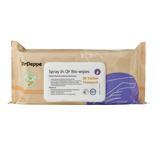 SprayIn QF Flowpack Bio Wipes 20x20 cm - 80 Tücher