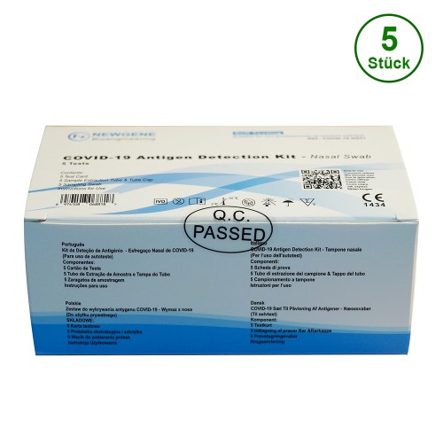 NEWGENE@COVID-19 Antigen Detection Kit - Nasal Swab（5 Tests）