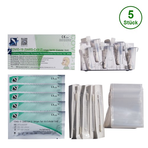 DEEPBLUE@COVID-19 (SARS-COV-2) Antigen Test Kit (5er Packung)