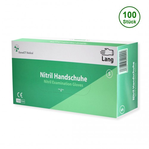 HansaGT Medical® Nitrilhandschuhe Lang 30cm  (100er Packung)